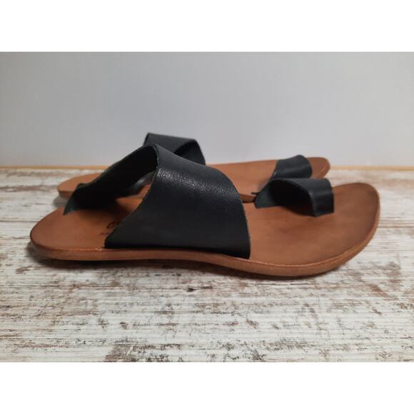 CYDWOQ Hillary Sandals Size 38 US 8 Black Leather Toe Handmade in USA - Picture 2 of 4